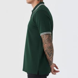 Summer Casual men's polo shirts Short Sleeve Turn <b>Down</b> Collar Slim Fit Sold Color Polo Shirt for Men Plus Size Polo Shirts - Product Image 3