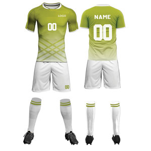 Kits de football en jersey 100% polyester sublimé en gros, uniformes de football personnalisés pour hommes, respirants, avec logo pour hommes - Product Image 1