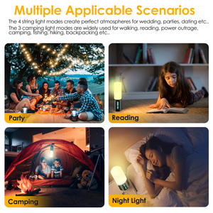 4-in-1 ricaricabile IP44 impermeabile da campeggio lanterna 33ft stringa di luce 7 modalità di emergenza Power Bank borsa per il trasporto per - Product Image 1