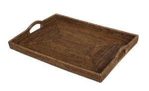 Custom Design Rattan Storage <b>Tray</b> for Home Desk Organized Food Storage <b>Basket</b> Hand-woven Rattan <b>Tray</b> - Product Image 3