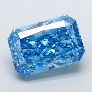 Diamante Cultivado en Laboratorio de Corte Radiante de 5.04 ct, Azul Intenso VS1, Certificado IGI, Diamante Suelto CVD al por Mayor para la Fabricación de Joyas - Product Image 1
