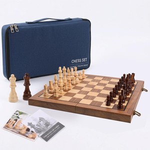 Wholesale Vintage Elm <b>Wood</b> Travel <b>Chess</b> <b>Set</b> | Handcrafted Wooden Board Games - Product Image 3