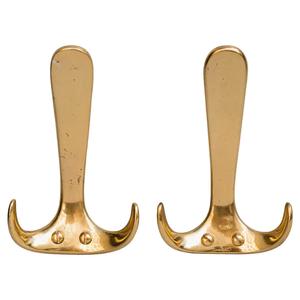 Crochets muraux doubles en métal antirouille pour suspendre manteaux, chapeaux et serviettes, pour usage hôtelier - Product Image 1