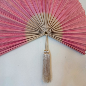 Giant Bamboo Wall Fan <b>Decor</b>, Handmade Oriental Folding Fan Wall Hanging, Oversized Bamboo Fan Headboard for Bedroom - Product Image 3
