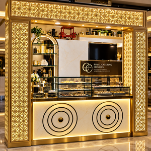 Zyvarelle HexaLume Grand Buffet Catering Counter, comptoir de restauration moderne, classique, élégant, en acier inoxydable, luxe, intérieur/extérieur, livraison rapide - Product Image 5