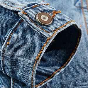 ผู้ผลิตเสื้อผ้าขายดี พิมพ์ลายเดนิมแบบทำเก่า เสื้อแจ็คเก็ตยีนส์ผู้ชาย กางเกงยีนส์ผู้ชาย ชุดยีนส์ผู้ชาย เสื้อแจ็คเก็ตยีนส์ใส่สบาย - Product Image 6