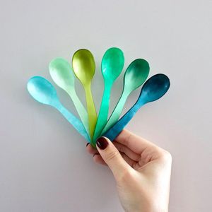 Cuillères à salade en résine personnalisées, faites à la main, finition miroir, ustensiles décoratifs, thème ange, B.H CRAFTS pour la maison et l'hôtel - Product Image 3