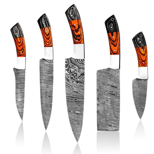 Ensemble de couteaux de cuisine en acier Damas de qualité supérieure, outils de cuisson professionnels pour chef, conception durable, performance longue durée pour un usage quotidien - Product Image 1