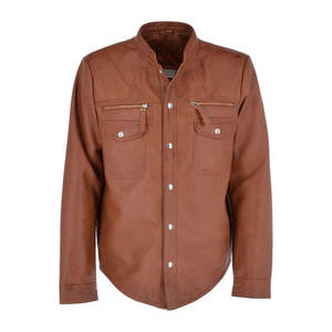 Camisas de cuero con estilo para hombre, material premium, tela suave, cómodas para la oficina y uso diario informal. - Product Image 1