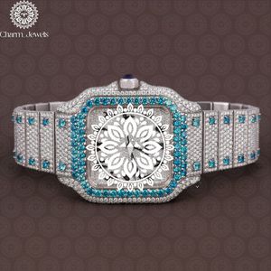Montre carrée de luxe Charm_Jewels en acier inoxydable 30 mm avec cristal saphir, mouvement à quartz, design tendance pour femme - Product Image 1