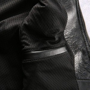 Chaleco de Cuero PU Personalizado para Hombre, Corte Ajustado, Sin Mangas, con Cierre de Cremallera, Impermeable y Resistente al Viento, Prenda Exterior de Alta Demanda - Product Image 4