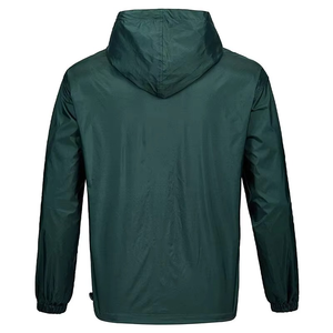 Veste d'extérieur imperméable pour homme, coupe ajustée, enduite de cire, respirante, col montant, fermeture éclair bidirectionnelle, coupe-vent - Product Image 2