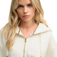Sweat-shirt à capuche surdimensionné en polaire pour femme, couleur unie, fermeture éclair sur le devant avec poches, vêtements d'automne