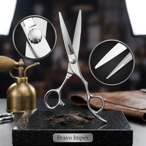 Professional <b>Barber</b> Scissors Hair Cutting Shears Stainless Steel Sharp Blade Ergonomic Grip Salon Tool High Hardness <b>Set</b> Tool - Product Image 1
