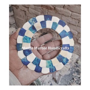 Circular Multi Color Sea Shell Customize Size And Design Inlay Gemstone High Quality Mirrors For Holiday Decorations - Product Image 5