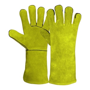 Gants de soudage en cuir de vachette de haute qualité, résistants à l'abrasion, protection des mains, pour la construction et le barbecue - Product Image 6