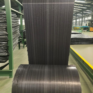 Bolsa tejida de PP negra reciclada de tamaño personalizable, Material plástico con logotipo personalizado para embalaje, ropa usada, residuos domésticos industriales - Product Image 2