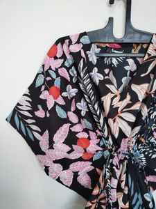 ชุดเดรสคาฟทันลายใบไม้ผ้าฝ้ายอินเดียทำมือ สวมใส่สบาย เหมาะสำหรับไปเที่ยวชายหาด - Product Image 3