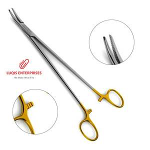Portaagujas Heaney de Carburo de Tungsteno con Mandíbula Curva Dentada, Instrumento Quirúrgico de Acero Inoxidable, Herramienta TC Reutilizable - Product Image 1