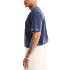 2026 Custom Embroidered <b>Pocket</b> <b>T</b> <b>Shirt</b> Men Premium Cotton Crew Neck Vintage Streetwear Tee Custom Logo - Product Image 2