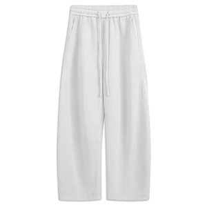 Pantalon de survêtement personnalisé pour femme, hiver, écologique, respirant, doublure polaire, mélange de coton, taille élastique, jambe large, avec cordon de serrage et poches - Product Image 3
