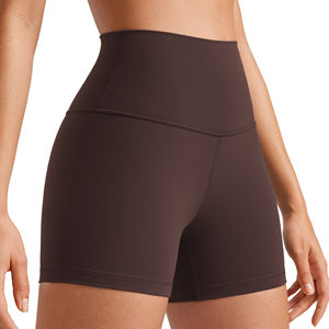 Shorts de sport sans couture pour femmes, taille haute, légers, réversibles, en Spandex/Nylon, pour le yoga, le jogging, le fitness et la course à pied - Product Image 4