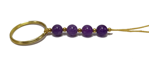 High quality Crystal Keychain Amethyst Round Beads <b>Key</b> Chine Natural Stone <b>Key</b> <b>Holder</b> Gifts for Women <b>Key</b> <b>Chain</b> wholesale - Product Image 6