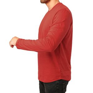 Approvisionnement direct usine – T-shirt décontracté pour homme 100 % coton à manches longues, col classique, séchage rapide, en molleton écologique et respirant, personnalisable - Product Image 2