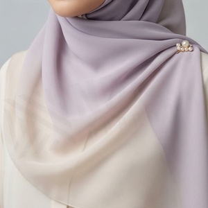Women Solid Color Polyester <b>Hijab</b> <b>Jersey</b> Fabric Skin-Friendly Daily Wear Middle East Ethnic Scarf Shawl - Product Image 2