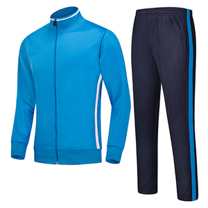 Conjunto Deportivo Colorblock Gris Marino para Hombre – Chaqueta Deportiva con Cierre Completo y Pantalones Jogger - Product Image 4