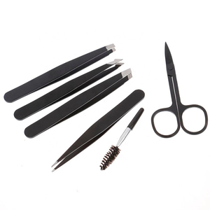Juego de Pinzas para Cejas de Acero Inoxidable con Punta Inclinada de Alta Calidad Personalizadas, Color Personalizado, Logotipo Personalizado, Ligeras y Ecológicas - Product Image 1
