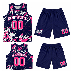 Design Cheap Basketball Jersey Uniform Blank Latest Best Sublimated Reversible Custom Basketball Jerseys - Product Image 2
