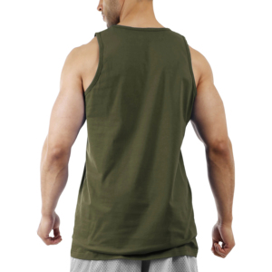 Camiseta sin mangas azul para hombre, cuello redondo, tejido sólido, ropa informal - Product Image 5