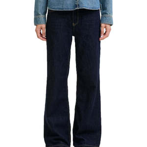 Wholesale High Waisted <b>Women</b> <b>Corduroy</b> Elastic Waist Summer Straight Wide Leg Loose Fit <b>Trousers</b> - Product Image 3