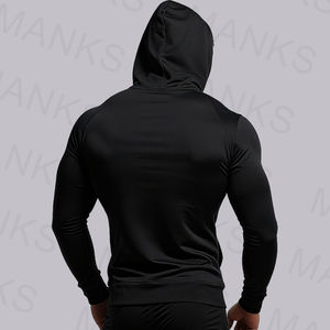 Venta al por mayor 100% algodón hombres gimnasio entrenamiento sudaderas Activewear Muscle Fit sudaderas con capucha estampado personalizado bordado 10,50-12 precio FOB - Product Image 2