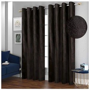 Rideau de fenêtre en polyester imprimé floral de luxe 122 x 274 cm, occultant, à œillets, prêt à poser pour la maison ou l'hôtel - Product Image 2
