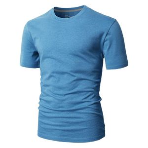 เสื้อยืดคอกลมแขนสั้นผู้ชาย ผ้าเจอร์ซีย์คอตตอน 100% ระบายอากาศได้ดี ทรงปกติ สีพื้น แต่งขอบตัดสี ไซส์ 5XL น้ำหนัก 180 กรัม - Product Image 3