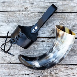 Cuerno Vikingo Clásico Medieval para Beber, Pulido y Tallado, Material Orgánico, Seguro para Alimentos, Eventos Históricos, Cosplay de Caballeros - Product Image 5