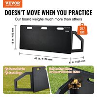 Portable 45 "X18" HDPE pliable Football Rebounder Board mur pour enfants adultes passant tir pratique 2 équipement d'entraînement