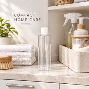 Botella de Plástico PET Transparente de 100 ml con Tapa Blanca |   Envase Compacto Vacío para Líquidos Domésticos, Productos de Limpieza y Cuidado Personal - Product Image 4