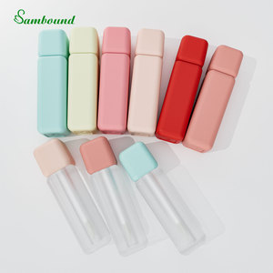 Wholesale Cosmetic Packaging 2.8ml Colorful Square Empty Plastic Lip Gloss Tubes with Screw Cap for Cosmetic Screen Printing - Product Image 2