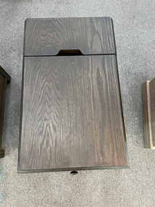 Topsail Table d'appoint en bois MDF marron sable moderne de luxe avec station de charge USB Meubles de salon de qualité pour la maison ou l'hôtel - Product Image 4