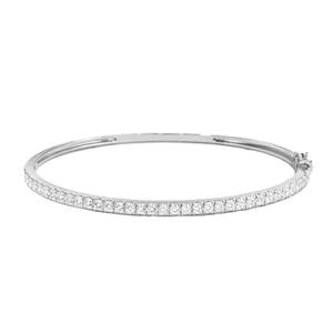 Manufacturing DEF Color VS VVS Clarity 18K Solid Gold Diamond <b>Bangle</b> <b>Bracelet</b> Lab Grown Diamond Dainty <b>Bracelet</b> Wedding Jewelry - Product Image 4