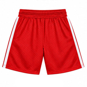 Men's Basketball <b>Shorts</b> With <b>White</b> Side Stripe And Logo Breathable Mesh Drawstring Waist Sporty Style - Product Image 2