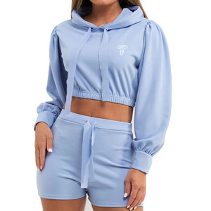 Conjunto Deportivo de Punto Largo con Capucha para Mujer, para Correr o Gimnasio, con Diseño de Logotipo Frontal, Alta Calidad, Personalizable, Nuevo Estilo - Product Image 1