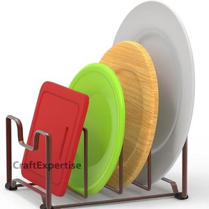 Étagère minimaliste en métal sur pied, à un seul niveau, pour rangement de cuisine - Product Image 3