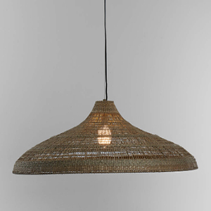 Wide Natural Woven Pendant Light Jute Handwoven Hanging Pendant <b>Lamp</b> 100% Handwoven - Product Image 3