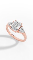 Bague en diamant de laboratoire taille émeraude de qualité supérieure, or 18 carats, 8,40x6,40 mm |   Bijoux fins de luxe pour femmes certifiés IGI, vente en gros