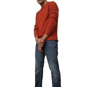 Men's Crew Neck Pullover Sweater 100% Cotton Solid Customized Colour Full Sleeve Anti-Pilling Winter Wear - Product Image 2