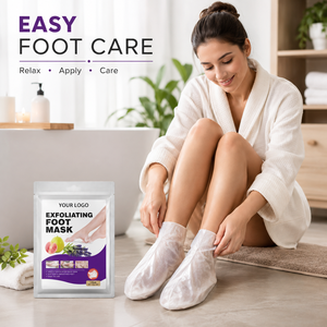 Masque exfoliant pour les pieds OEM en gros, chaussettes exfoliantes pour les pieds, éliminateur de peaux mortes, soin adoucissant des pieds, fabricant - Product Image 5
